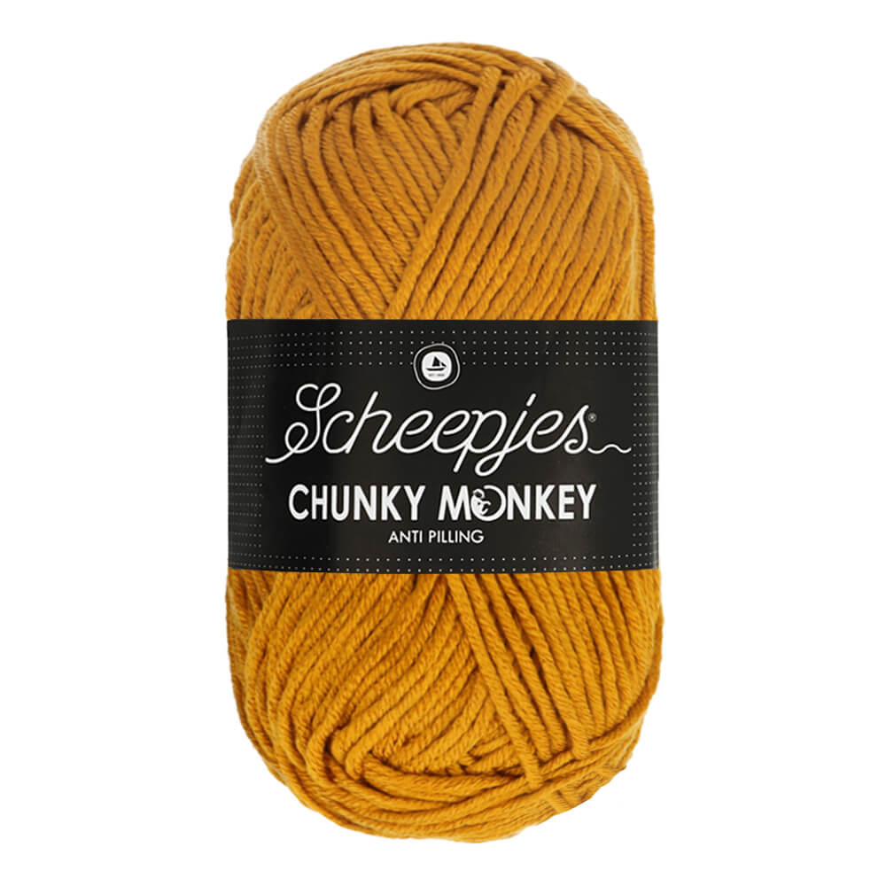 Scheepjeswol "Chunky Monkey", 5x100g, 100% Acryl, naald 5.0, kleur 1709 Ochre