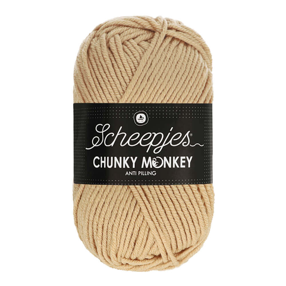 Scheepjeswol "Chunky Monkey", 5x100g, 100% Acryl, naald 5.0, kleur 1710 Camel