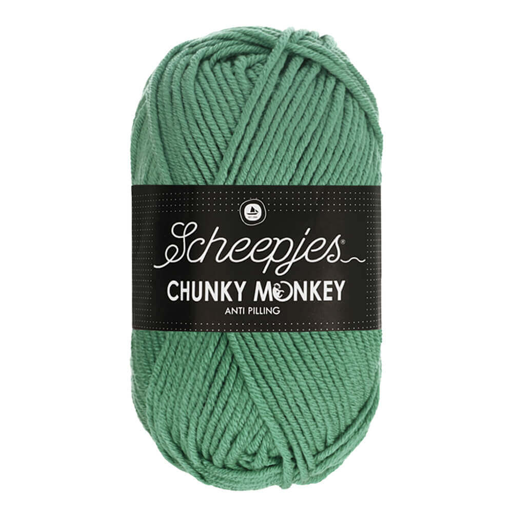 Scheepjeswol "Chunky Monkey", 5x100g, 100% Acryl, naald 5.0, kleur 1725 Eucalyptus