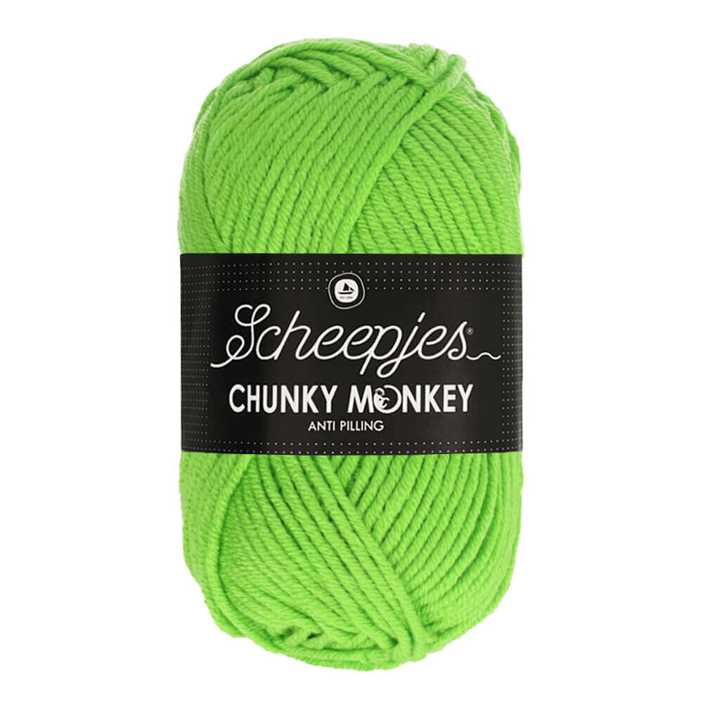 Scheepjeswol "Chunky Monkey", 5x100g, 100% Acryl, naald 5.0, kleur 1821 Lime
