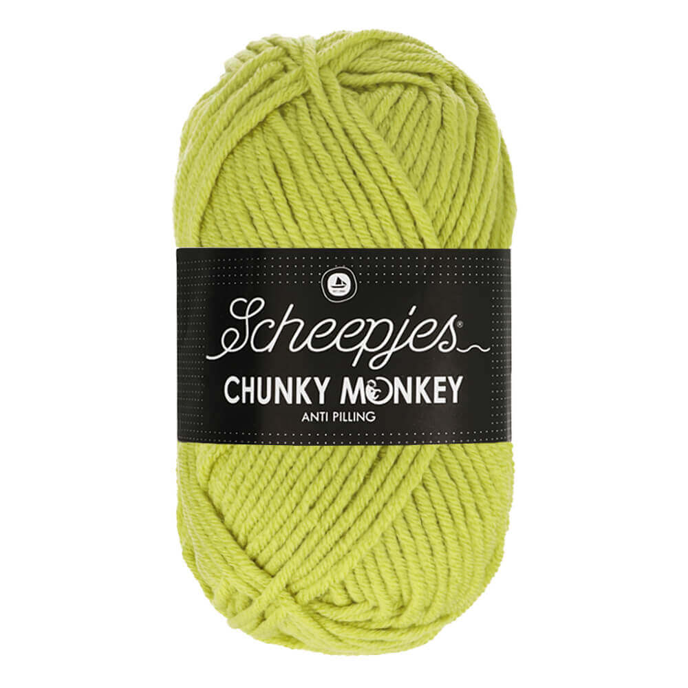 Scheepjeswol "Chunky Monkey", 5x100g, 100% Acryl, naald 5.0, kleur 1822 Chartreuse