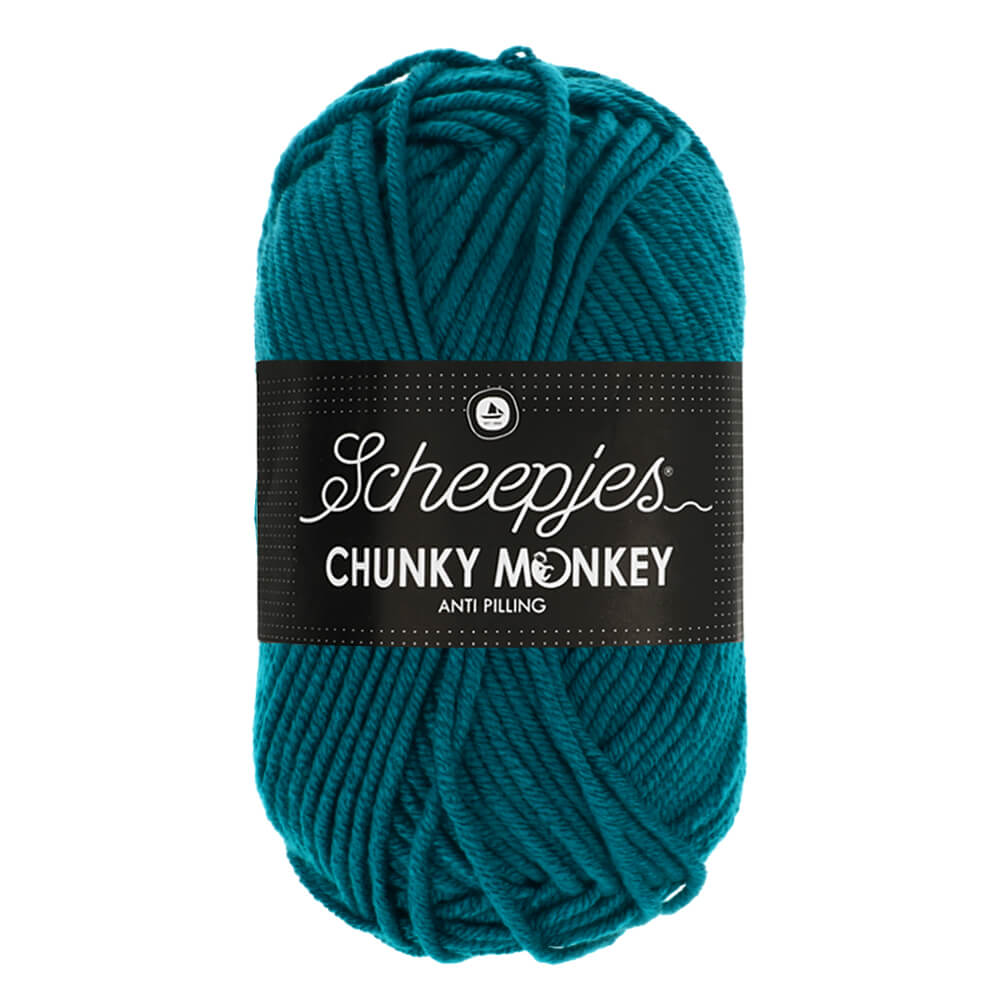 Scheepjeswol "Chunky Monkey", 5x100g, 100% Acryl, naald 5.0, kleur 1829 Teal