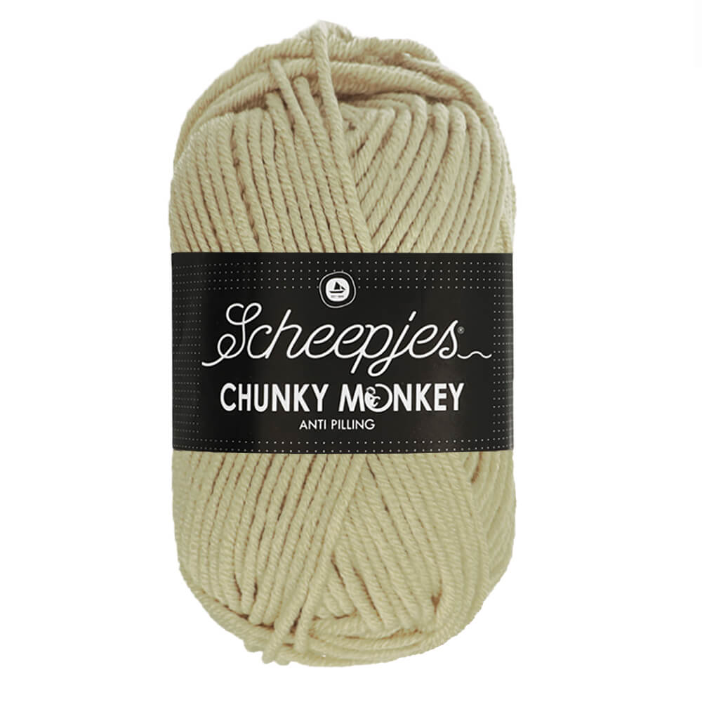 Scheepjeswol "Chunky Monkey", 5x100g, 100% Acryl, naald 5.0, kleur 2010 Parchment