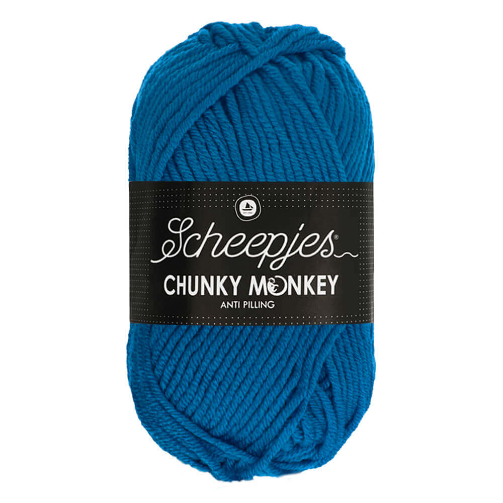 Scheepjeswol "Chunky Monkey", 5x100g, 100% Acryl, naald 5.0, kleur 2011 Ultramarine