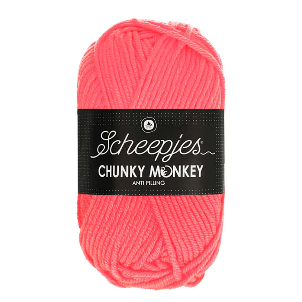 Scheepjeswol "Chunky Monkey", 5x100g, 100% Acryl, naald 5.0, kleur 2013 Punch