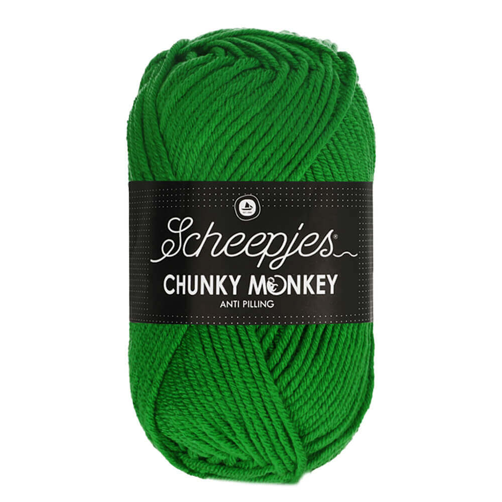 Scheepjeswol "Chunky Monkey", 5x100g, 100% Acryl, naald 5.0, kleur 2014 Emerald