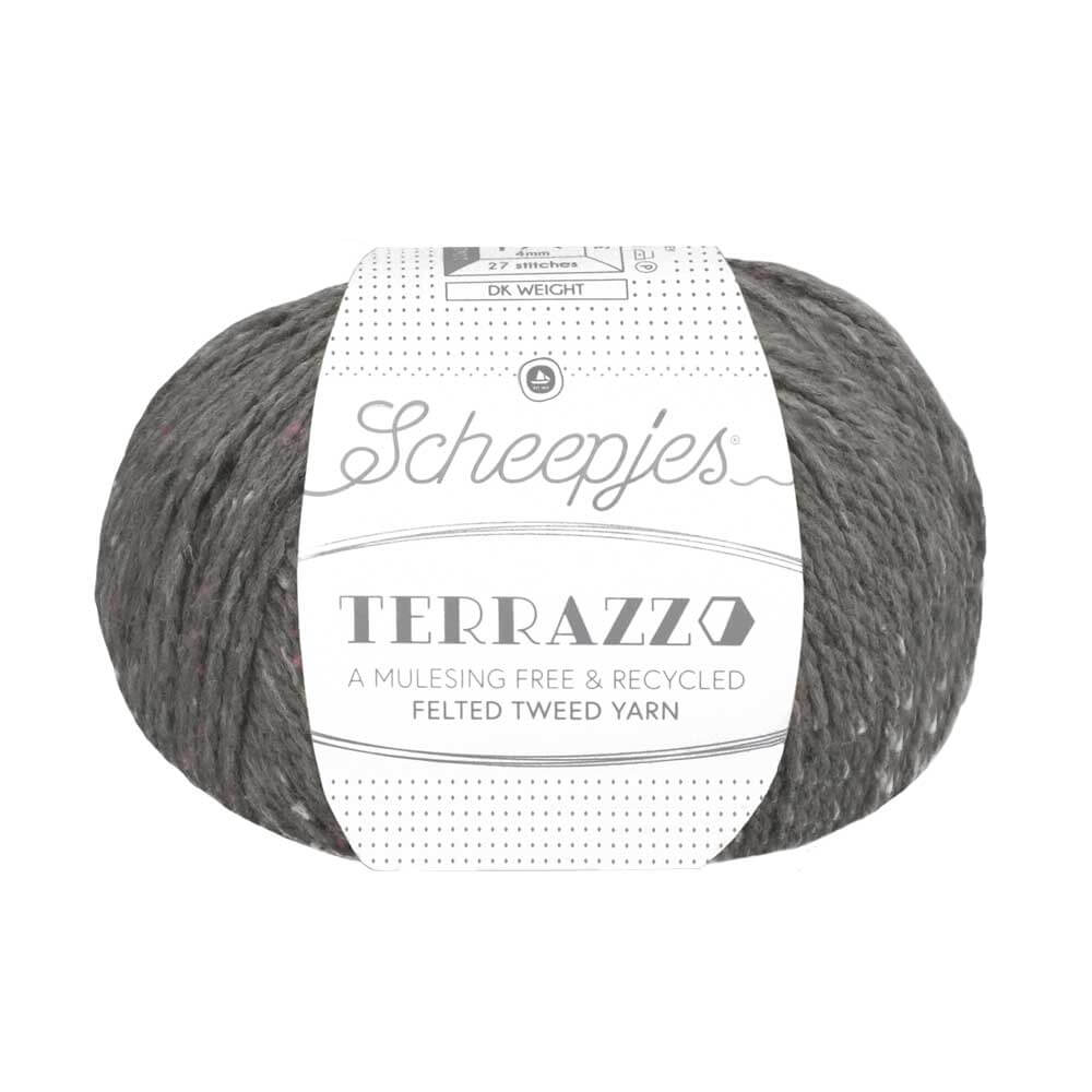 Scheepjeswol "Terrazzo", 5x50g, 70% wol/30% viscose/gerecycleerd, naald 4.0, kleur 742 Pietra