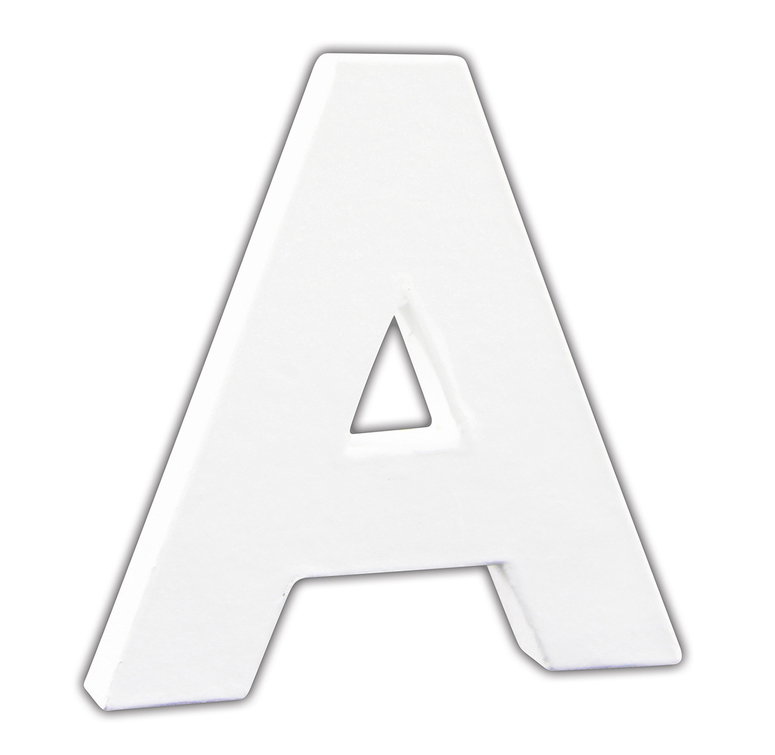 Décopatch Alfabet klein Letter 12cm, A. - Wit