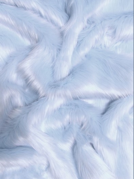Peluche, largeur 150cm Bleu clair