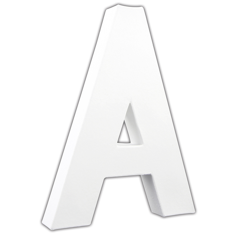 Décopatch Alfabet groot Letter 20,5cm, A. - Wit