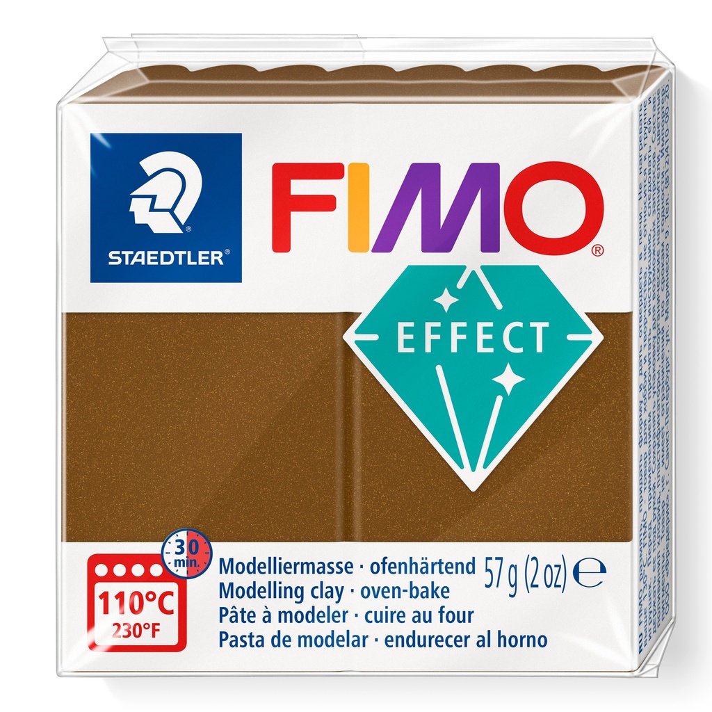 Fimo effect metallic boetseerklei, 57gr - koper