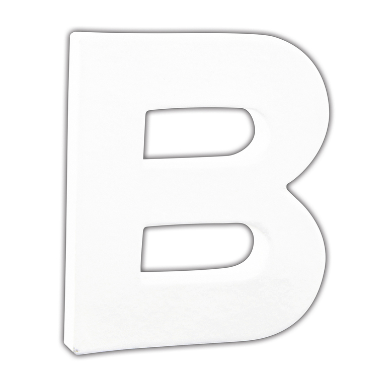 Décopatch Alfabet klein Letter 12cm, B. - Wit