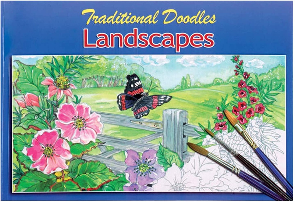 Kleurboek Mandala's, 21 x 21 cm, 80 in te kleuren prenten, "Landschappen"