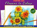 Album à colorier 30X23cm,8 tirages colorés, Flowers