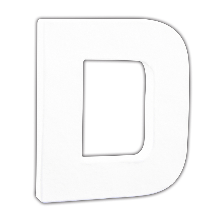 Décopatch Alfabet klein Letter 12cm, D. - Wit