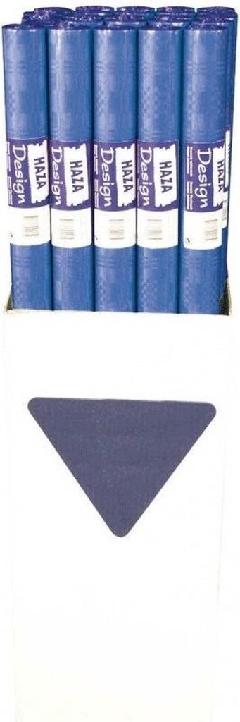 Papier de table, imprimé damassé, breedte 1,20 m - 8m - Bleu Foncé