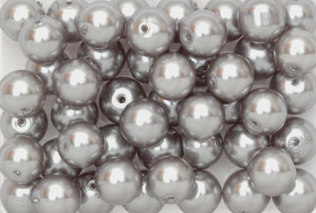 Perles de Cire , 8mm, 200gr, Gris