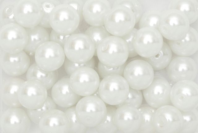 Perles de Cire , 8mm, 200gr, Blanc
