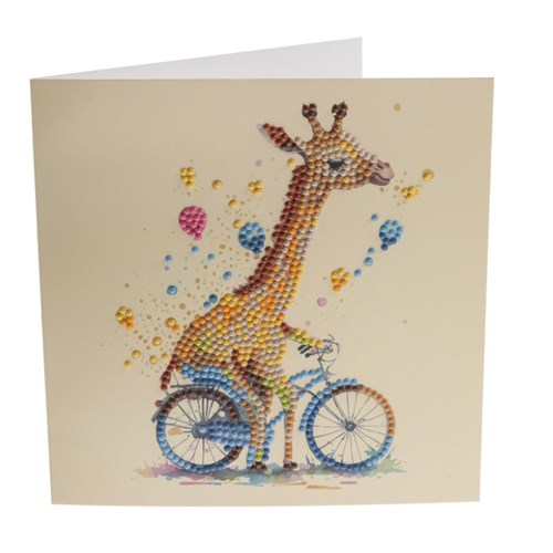 Crystal Card Kit ® Diamond Painting 18x18cm, Giraffe