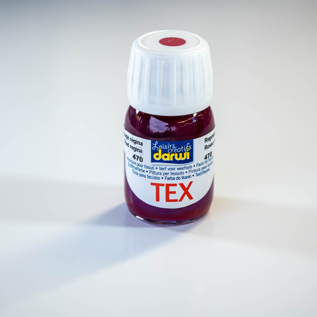 Darwi Tex textielverf, 30ml, Regina Rood