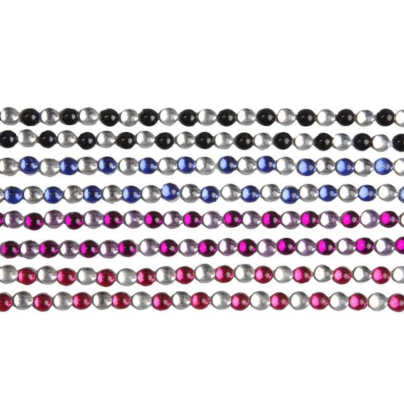 Zelfklevende strasstenen, l: 15 cm, b: 4 mm, 8 vellen, kleurassortiment
