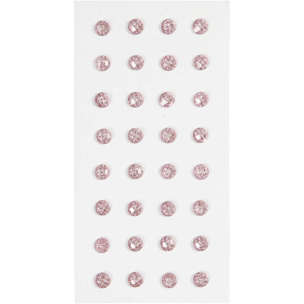 Pierres de strass, d: 8 mm, rouge clair, 32 pièce/ 1 Pq.