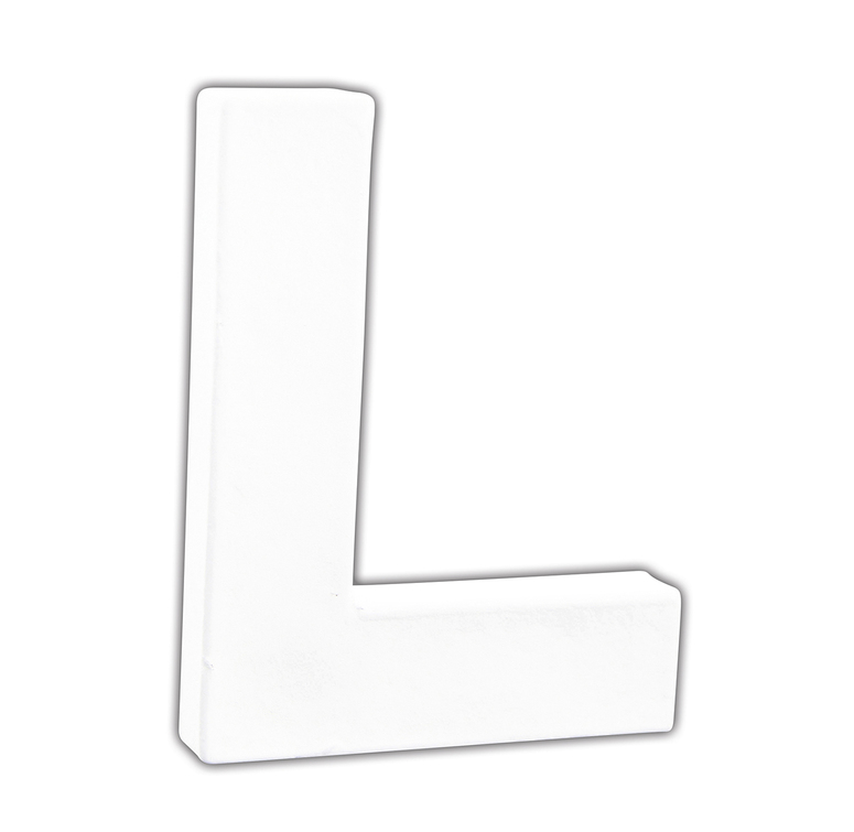 Décopatch Alfabet klein Letter 12cm, L. - Wit