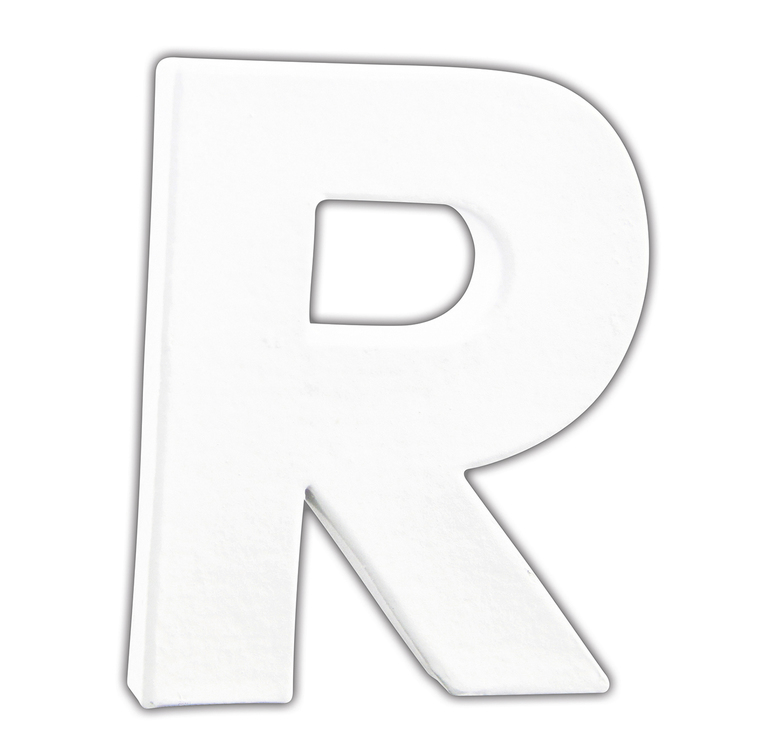 Décopatch Alfabet klein Letter 12cm, R. - Wit