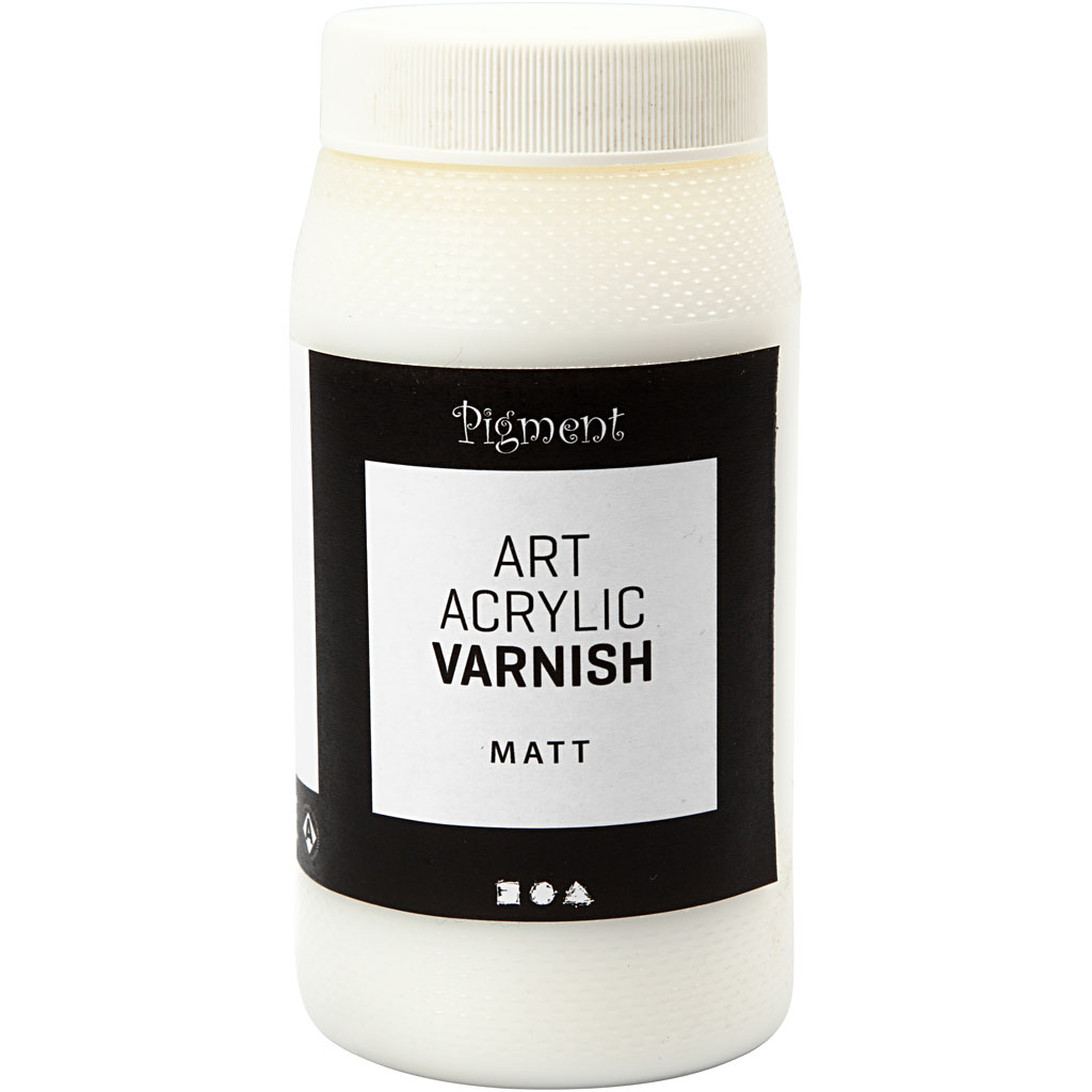 Art Acrylic vernis, mat transparant, wit, matt, 500 ml/ 1 Doosje