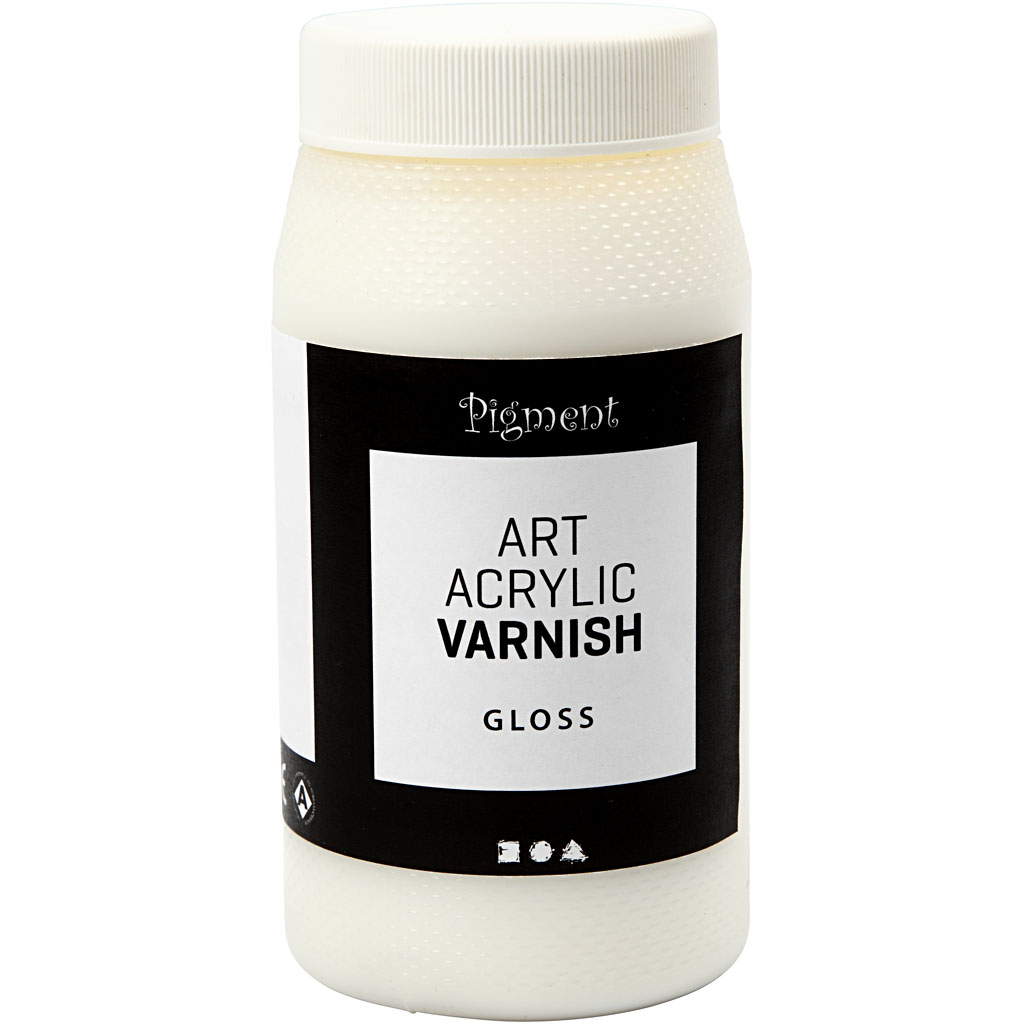 Art Acrylic vernis, wit, Transparant glans, matt, 500 ml/ 1 Doosje