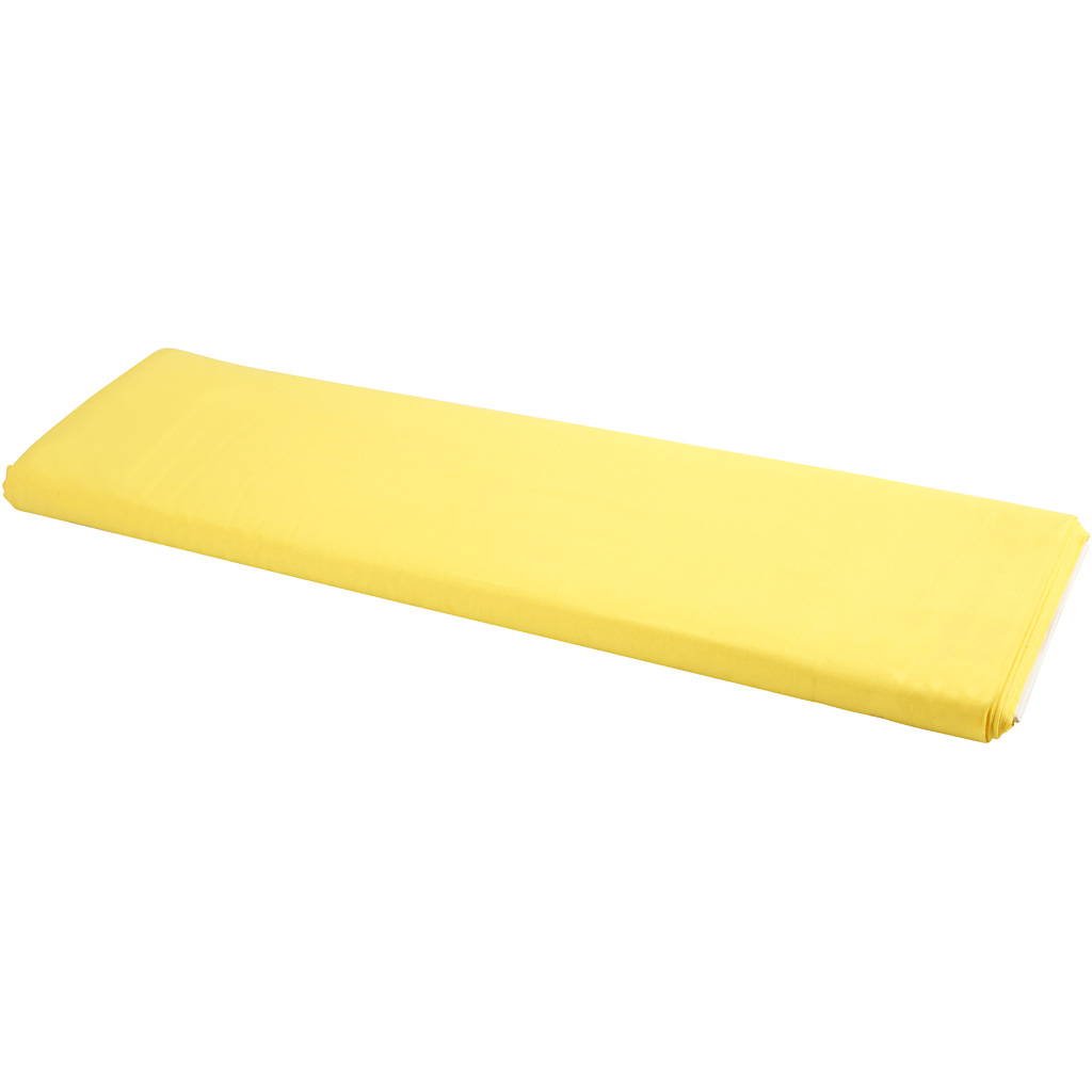 Tissu, L: 145 cm, 140 gr, jaune, 10 m/ 1 rouleau