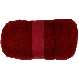 [CR451870] Gekaarde wol, warm red, 100 gr
