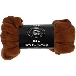 [CR46#024] Merino wol, 21 micron, 100 gr, bruin