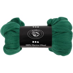 [CR46#030] Merino wol, 21 micron, 100 gr groen