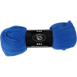 [CR46#037] Merino wol, 21 micron, 100 gr cobalt blue