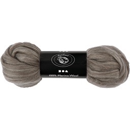 [CR46#051] Merino wol, 21 micron, 100 gr grijs naturel