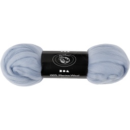 [CR46#075] Merino wol, 21 micron, 100 gr ijsblauw