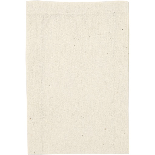 [CR499901] Sac en coton, dim. 10x15 cm, 115 gr, naturel clair, 4 pièce/ 1 Pq.