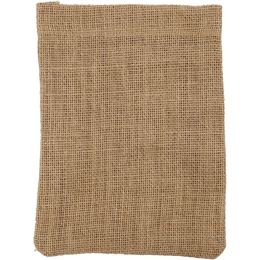 [CR499906] Sac en coton, dim. 15x20 cm, 275 gr, brun, 4 pièce/ 1 Pq.