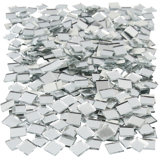 [CR52293] Mozaiek-spiegel tegels, 10x10 mm, dikte 2 mm - 500 stuks