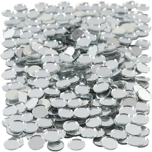 [CR52294] Tesselles de mosaïques miroirs, rond, d: 10 mm, ép. 2 mm, 500 pièce/ 1 Pq.