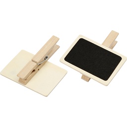 [CR562150] Schoolbord met wasknijpers, afm 6,8x4,7 cm, 6 stuk/ 1 doos