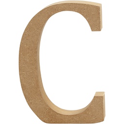 [CR56312] Letter, C, H: 13 cm, dikte 2 cm, 1 stuk