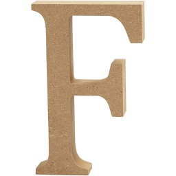 [CR56315] Letter, F, H: 13 cm, dikte 2 cm, 1 stuk