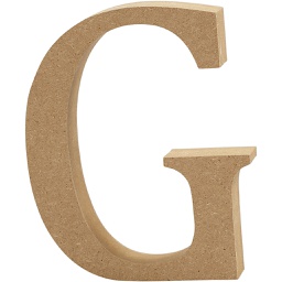 [CR56316] Letter, G, H: 13 cm, dikte 2 cm, 1 stuk