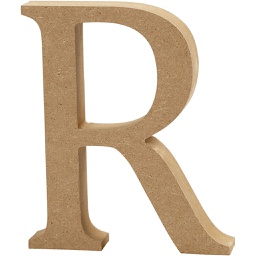 [CR56327] Letter, R, H: 13 cm, dikte 2 cm, 1 stuk