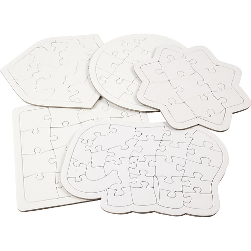 [CR57476] Puzzle, dim. 17-21 cm, blanc, 10 pièce/ 1 Pq.