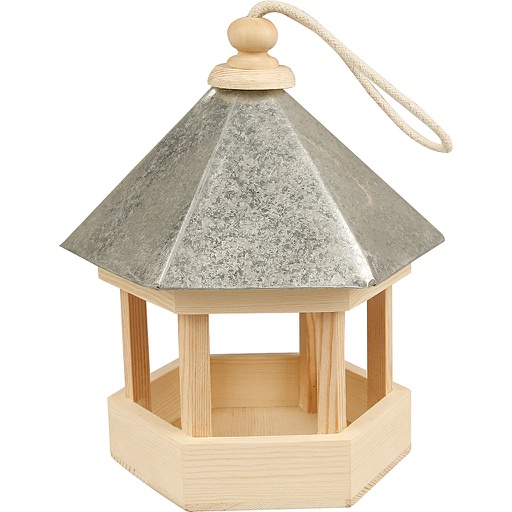 [CR577300] Mangeoire pour oiseaux avec toit en zinc, dim. 22x18x16,5 cm, 1 pièce