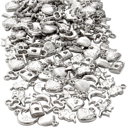 [CR63842] Zilveren bedels, afm 15-20 mm, gatgrootte 3 mm, 80 gr/ 1 doos