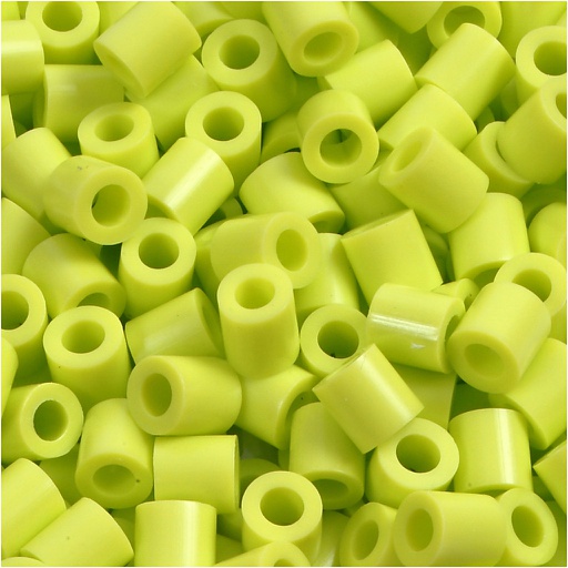 [CR751091] Perles à repasser, dim. 5x5 mm, diamètre intérieur 2,5 mm, medium, vert citron (32241), 6000 pièce/ 1 Pq.
